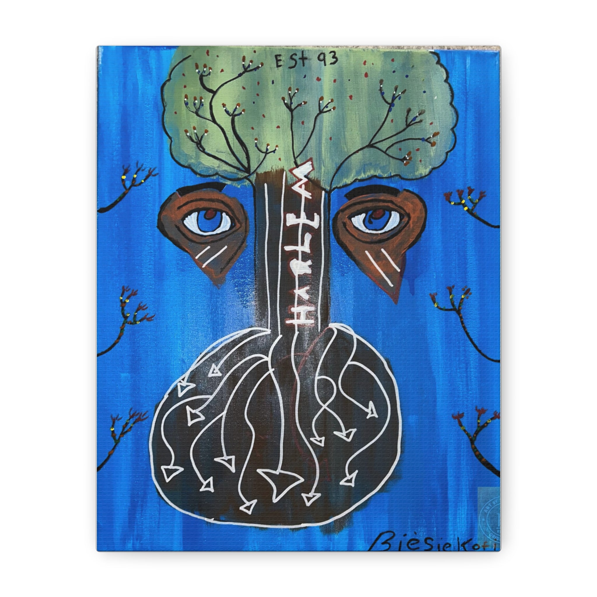 Abstract Tree Face painting Canvas | Matte Stretched Canvas