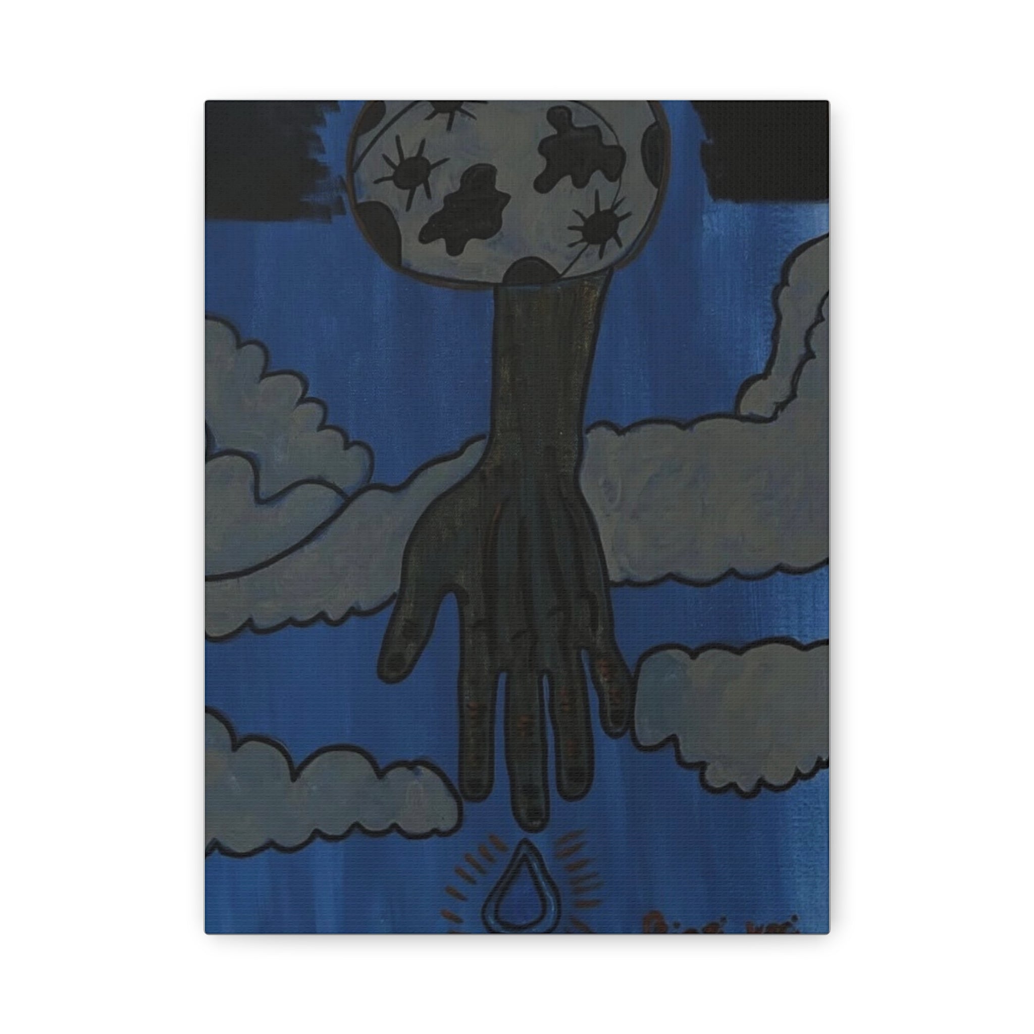 l Hand Reaching Through Clouds Canvas