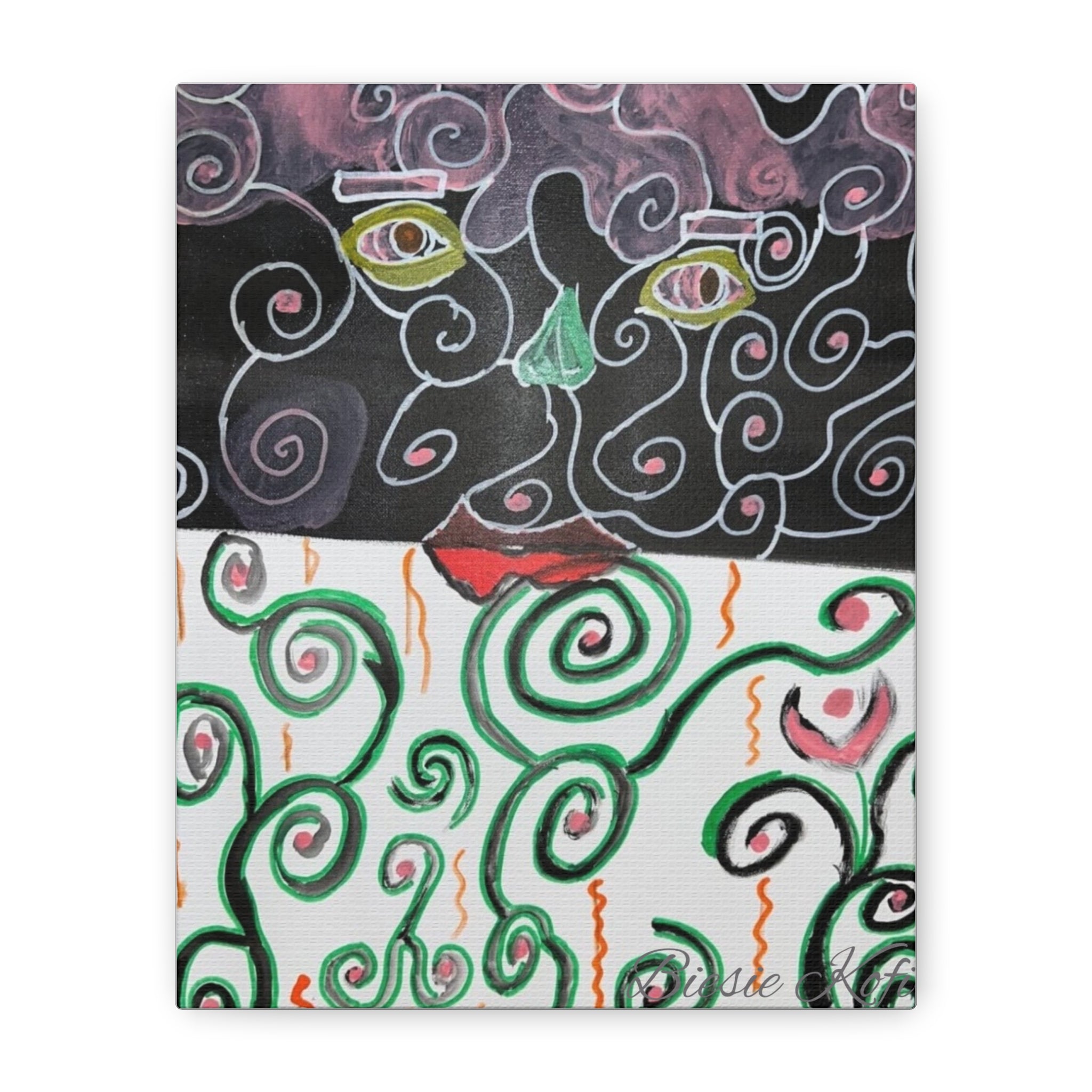 Someone is watching Abstract Art Matte Canvas