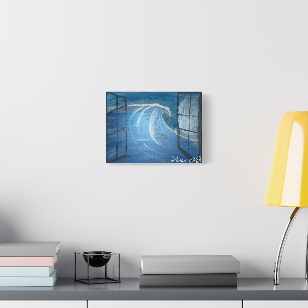 Ocean Portal Window view Matte Canvas