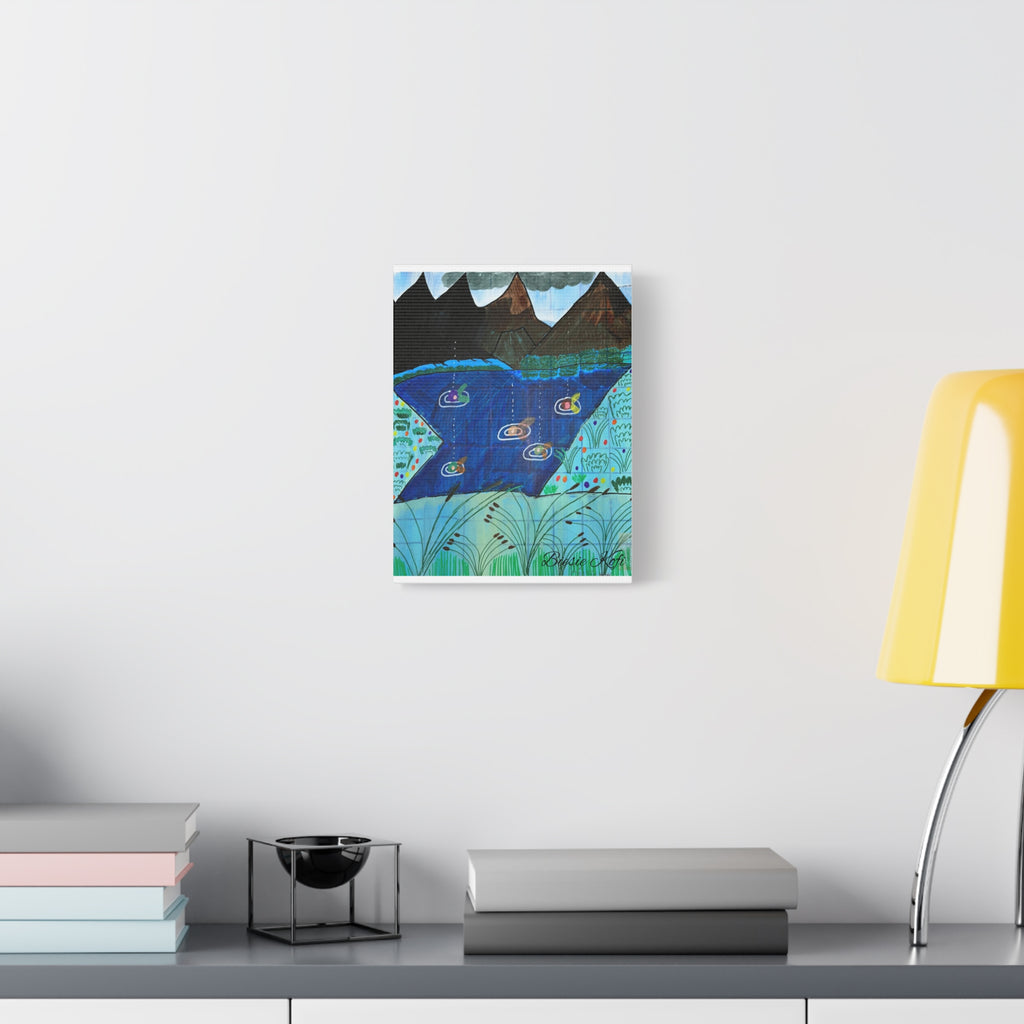 Fairy dancing Pond painting Canvas