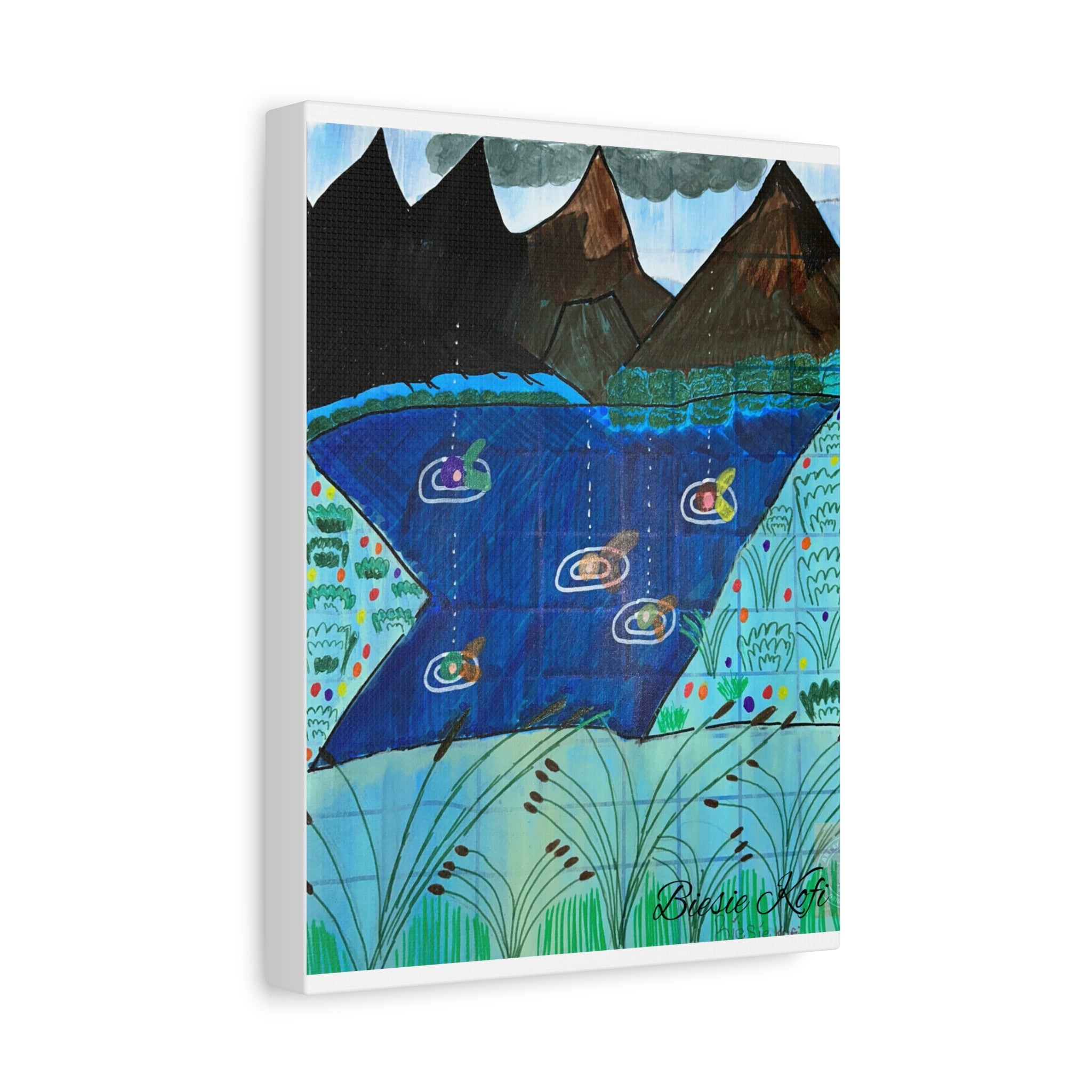 Fairy dancing Pond painting Canvas