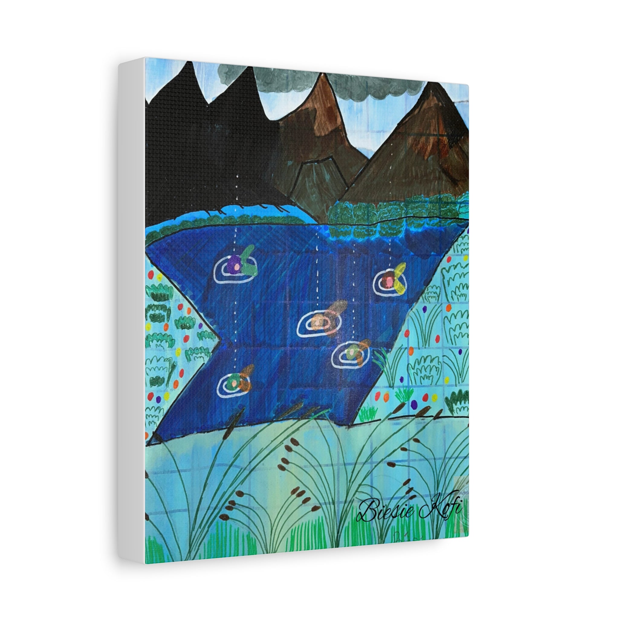 Fairy dancing Pond painting Canvas