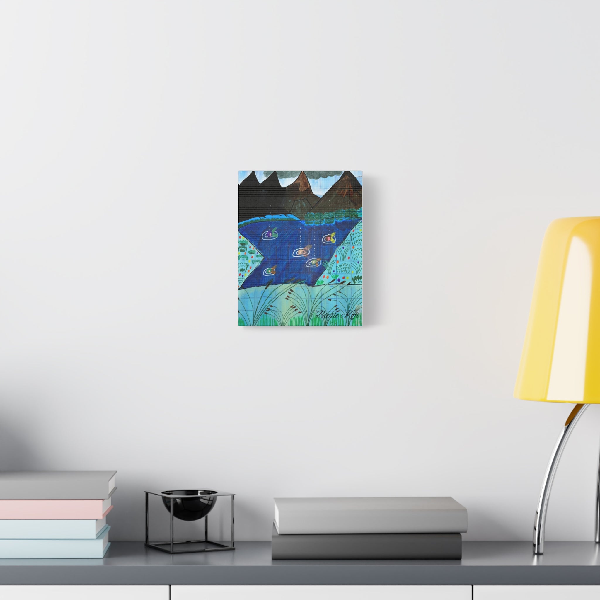 Fairy dancing Pond painting Canvas