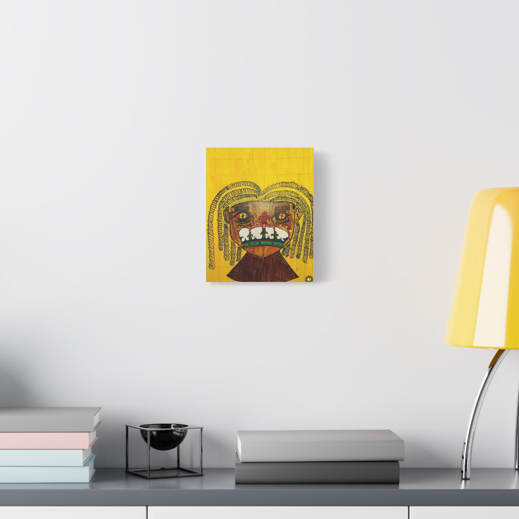 Crowned King Portrait Matte Canvas