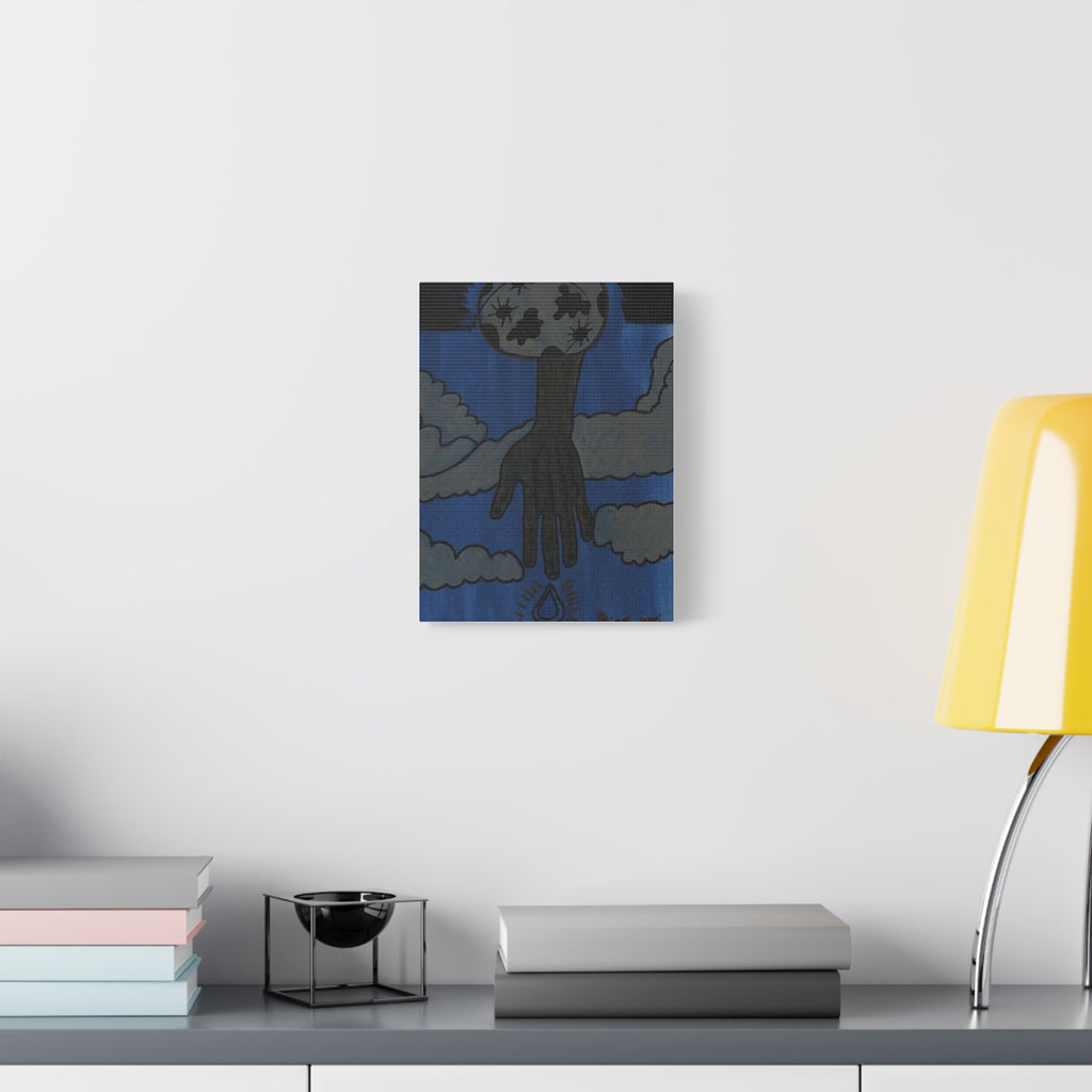l Hand Reaching Through Clouds Canvas