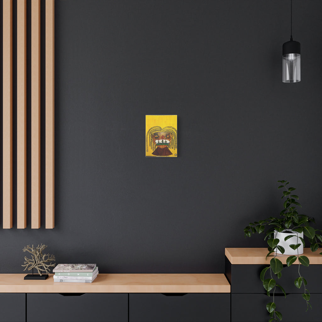 Crowned King Portrait Matte Canvas