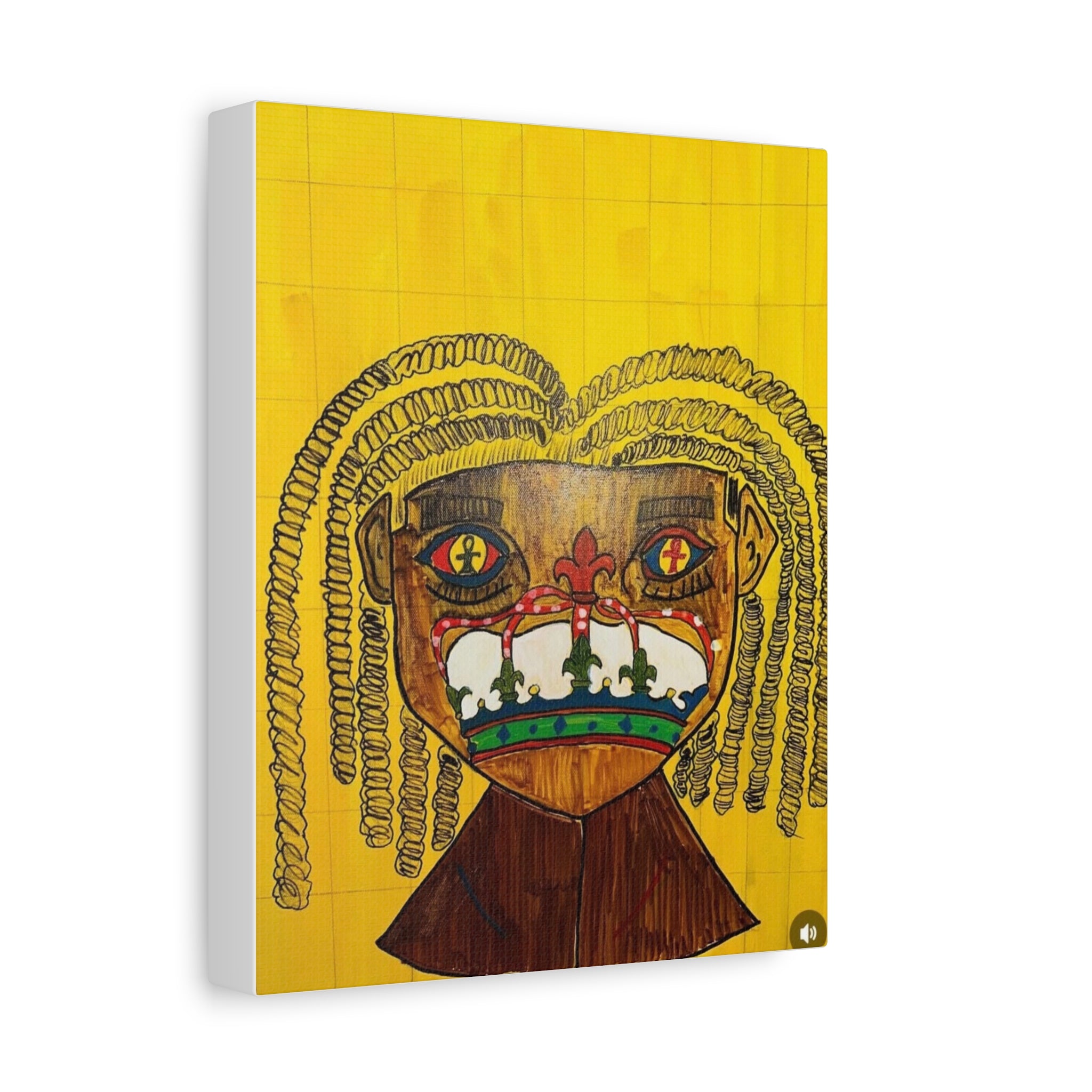 Crowned King Portrait Matte Canvas