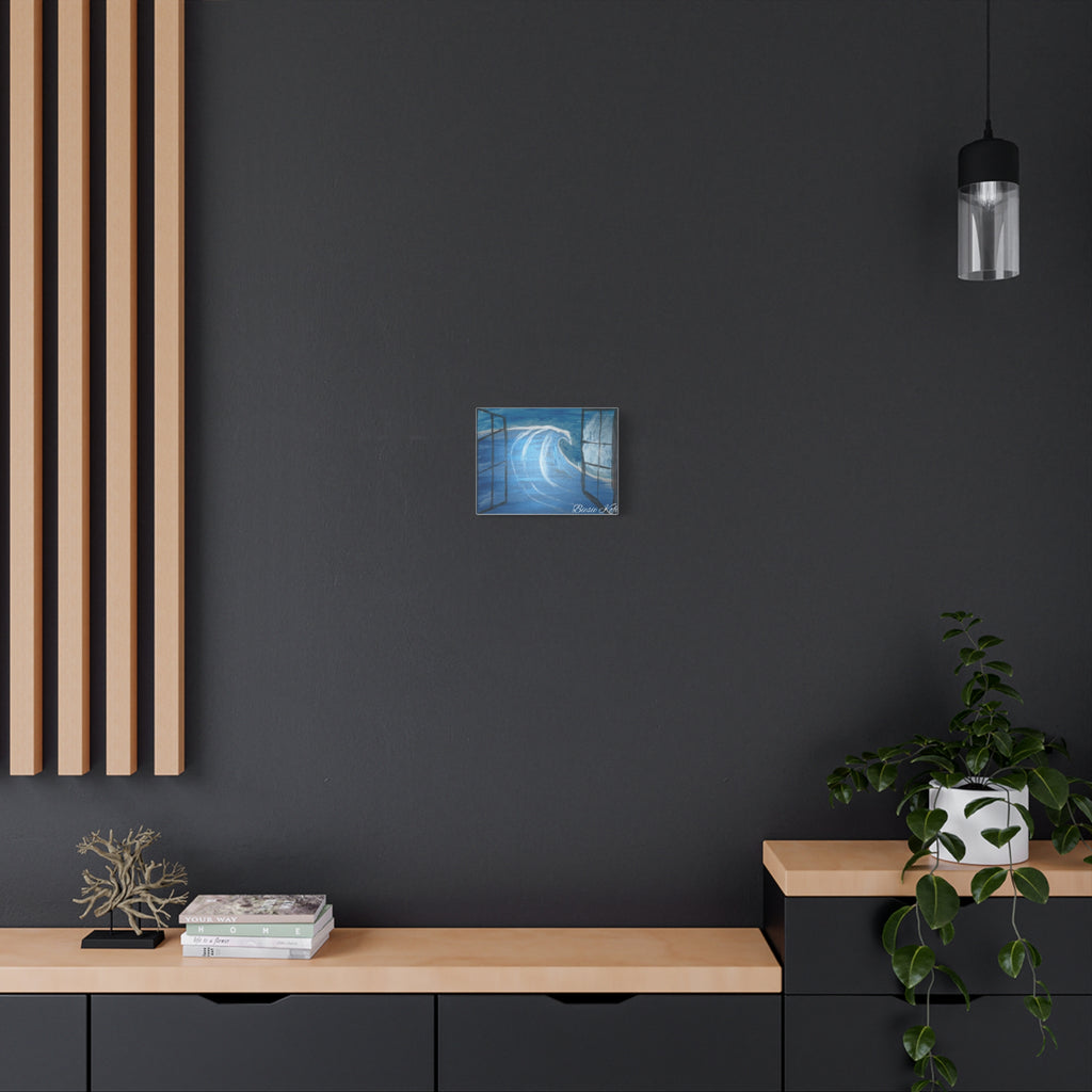 Ocean Portal Window view Matte Canvas