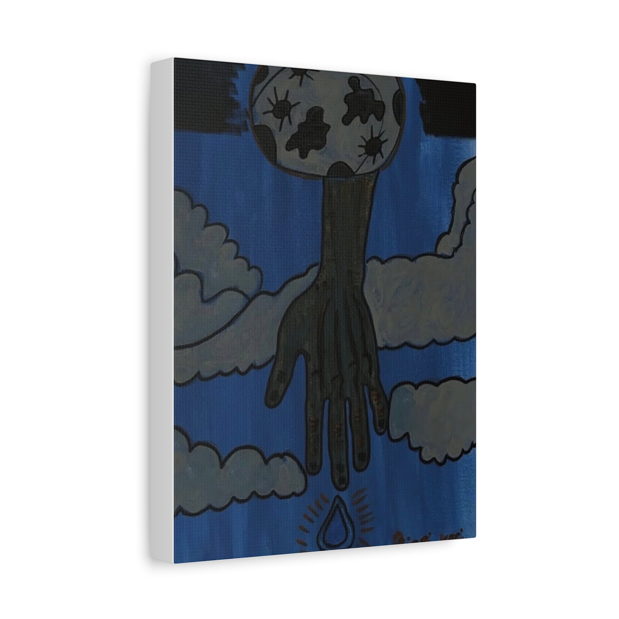 l Hand Reaching Through Clouds Canvas