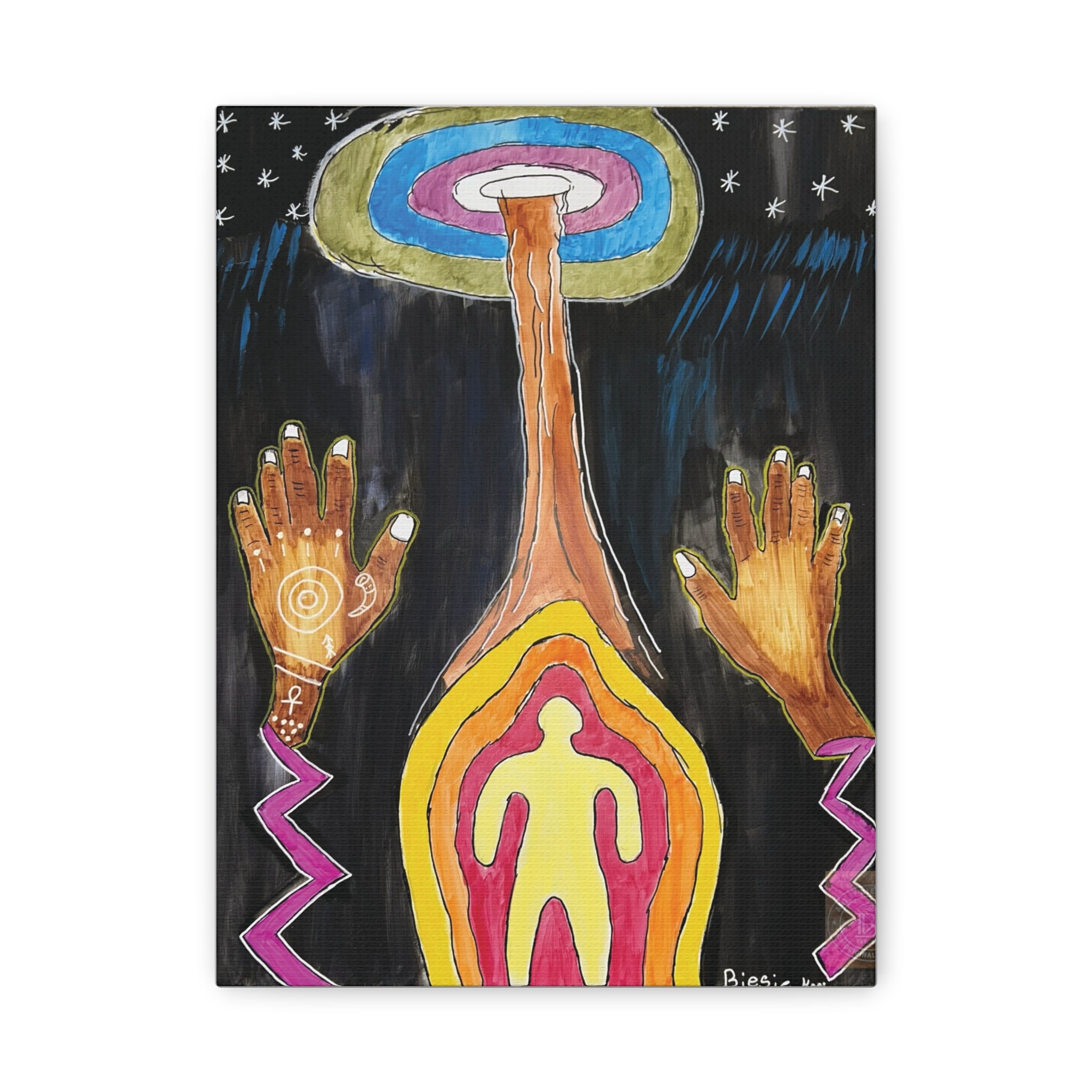 Seven Chakras Matte Canvas, Stretched, 1.25"