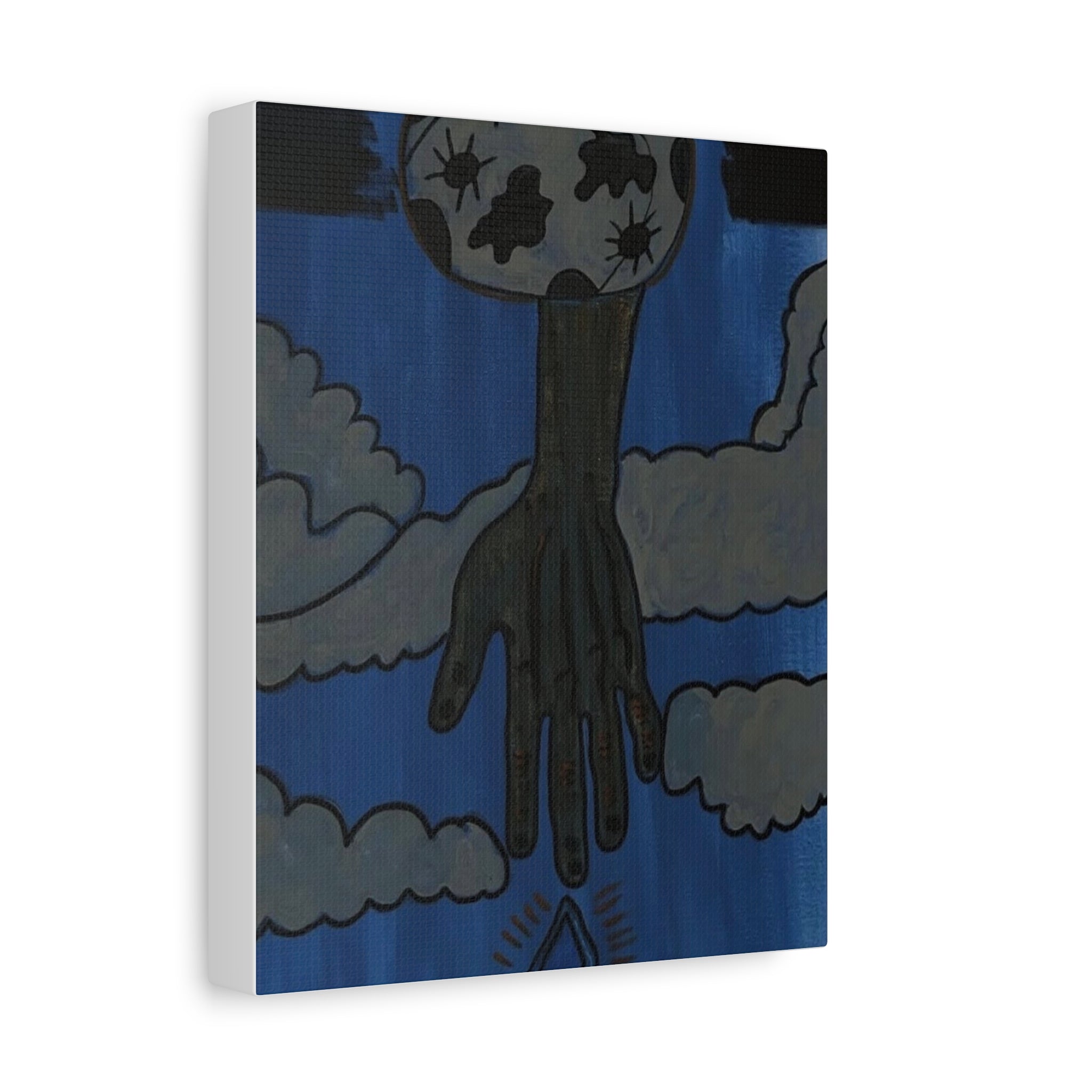 l Hand Reaching Through Clouds Canvas